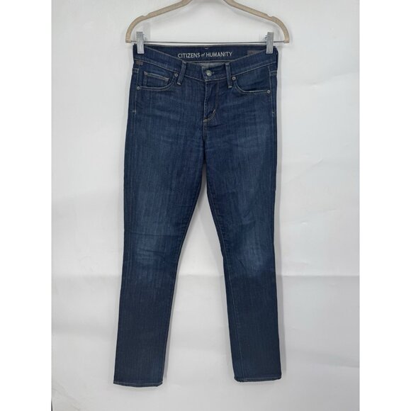 Citizens Of Humanity Eldon Mid Rise Straight Leg Jean Women 26 Dark Blue Wash - Picture 1 of 12
